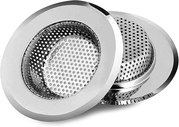 2pcs Heavy Duty Stainless Steel Slop Basket Filter Trap, 4.5" Top / 2.95" Mesh by ArtioHipo