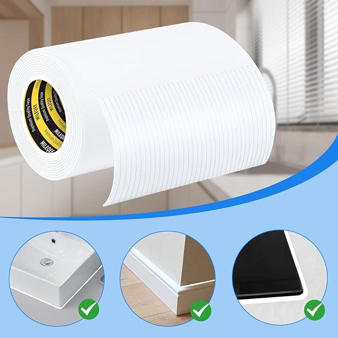 Caulk Sealing Strip for Tiles Bathtub Bathroom Toilet Kitchen, Gap Filling Self - Image 5