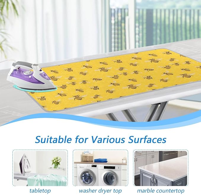 Yellow Bees Honey 01 Ironing Mat - Image 5