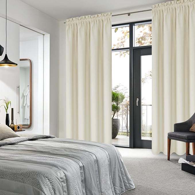 DWCN Blackout Curtains for Bedroom – Rod Pocket Thermal Insulated Noise - Image 2