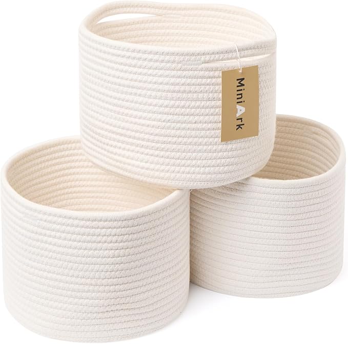 Small Basket for Organizing | Cube Shelf Closet Storage Baskets | 9.7×9.7×7.1” by MiniArkStorageBasketsHome