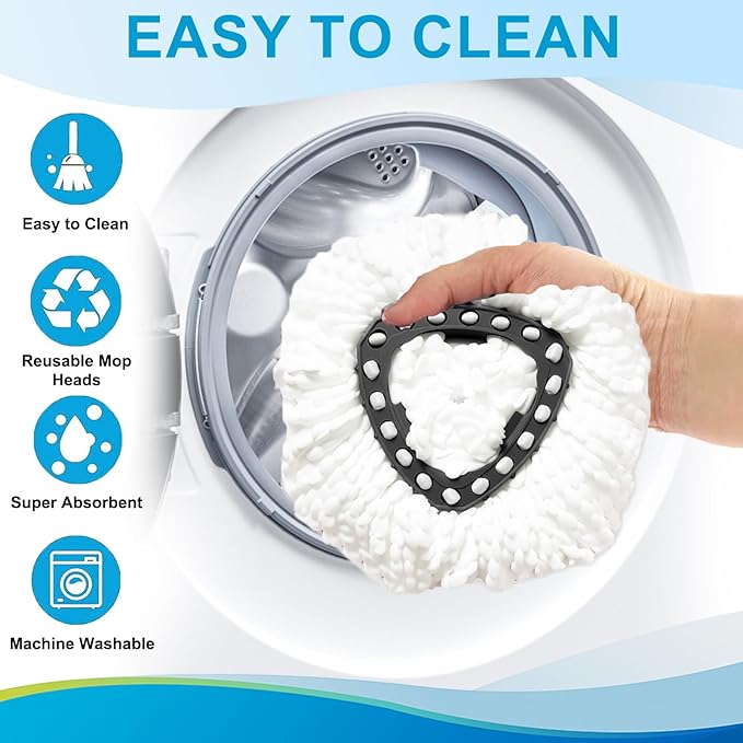 Spin Mop Head and Brush Replacement Compatible - Image 4