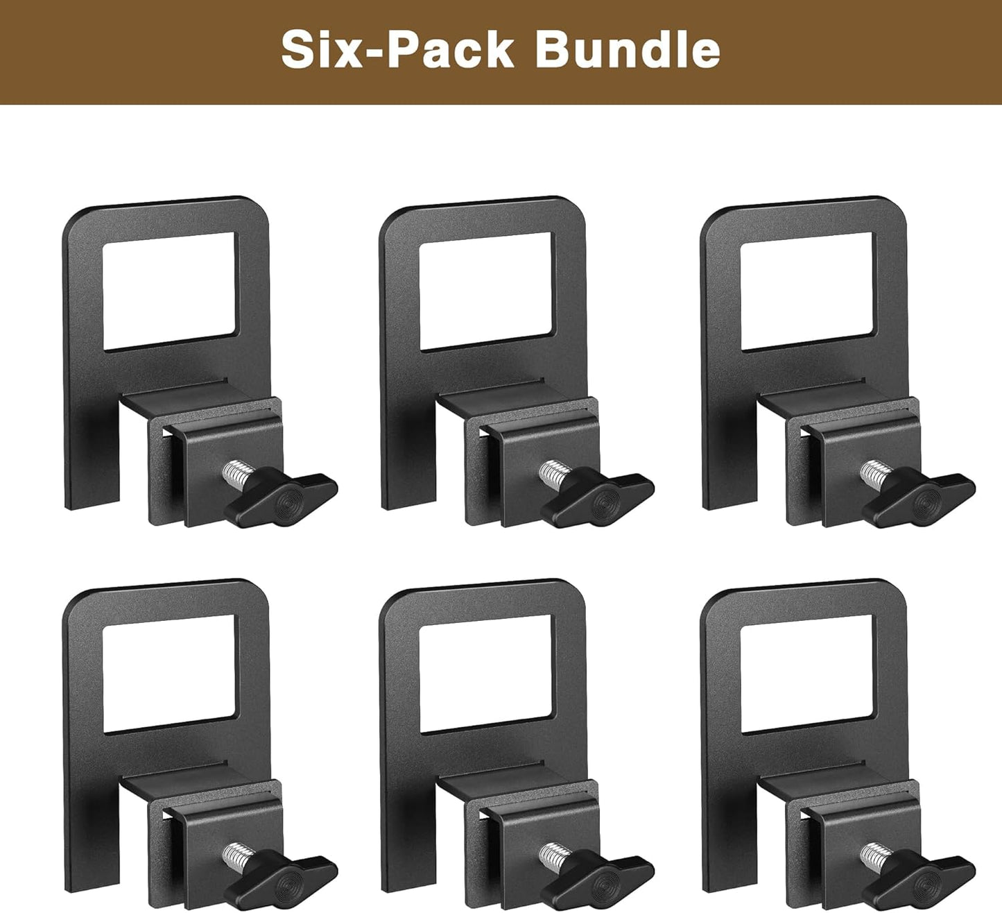 niffgaff 6 PCS Adjustable Anti‑Slip Mattress Slide Stopper Grippers Prevent Mattress Slipping, Metal Bed Frame Holder in Place, Black