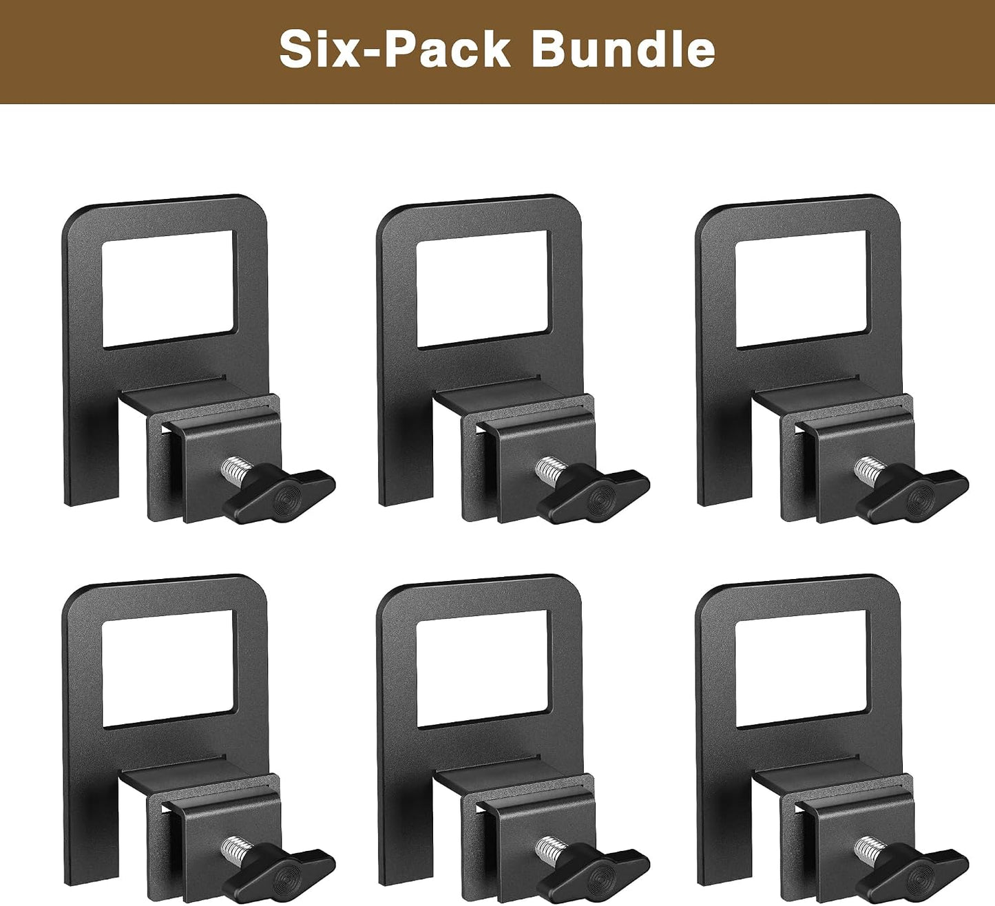 niffgaff 6 PCS Adjustable Anti‑Slip Mattress Slide Stopper Grippers Prevent Mattress Slipping, Metal Bed Frame Holder in Place, Black