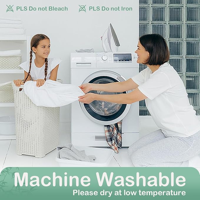 Full Size Mattress Protector Waterproof Mattress Pad Washable Bamboo Rayon - Image 6