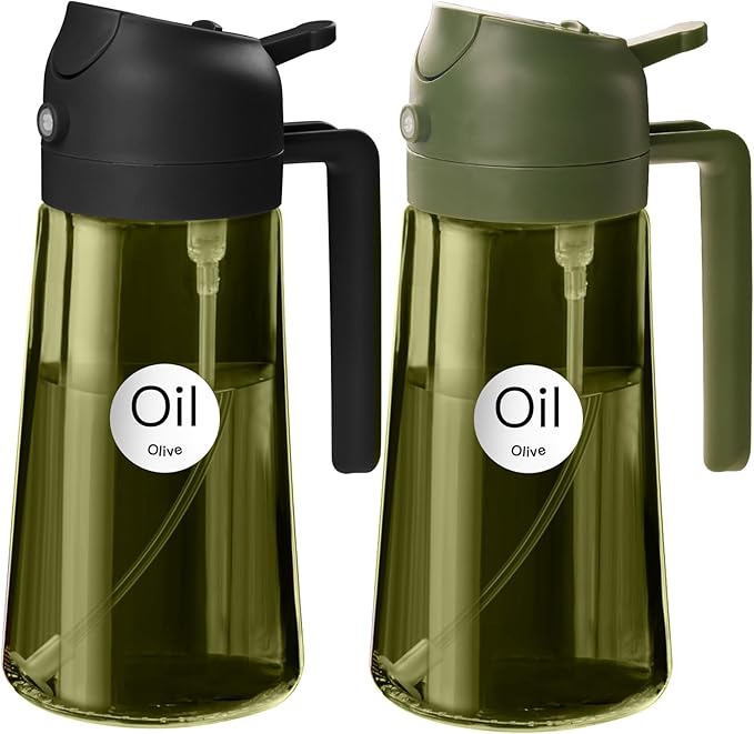 YARRAMATE 2Pcs 16oz/470ml Dark Green Oil Sprayer by YARRAMATE