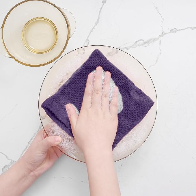 Homaxy 100% Cotton Waffle Weave Kitchen Dish Cloths, Ultra Soft Absorbent Quick - Image 4