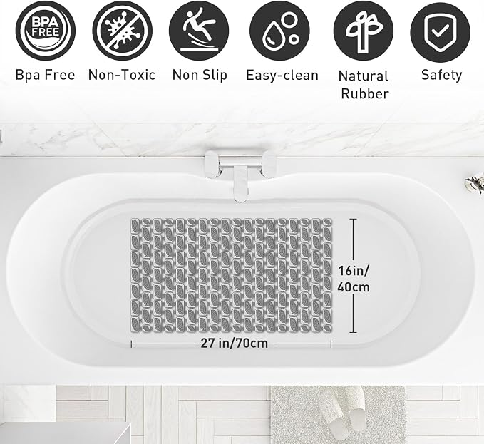 Bath Mat for Tub Non Slip Shower Mat for Elderly - Image 2
