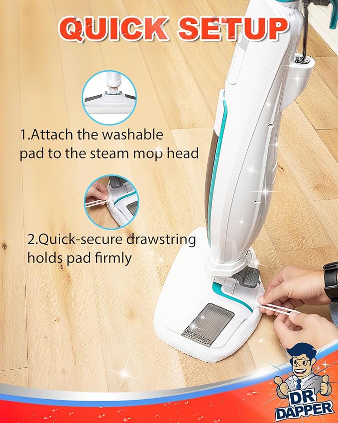DR DAPPER 6 Pack SMP01 Steam Mop Pads Compatible - Image 6