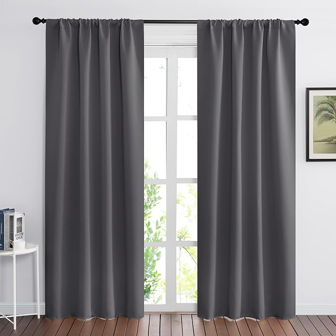 RYB HOME Blackout Curtains for Living Room, Large Window Shades for Bay Window by RYBHOME