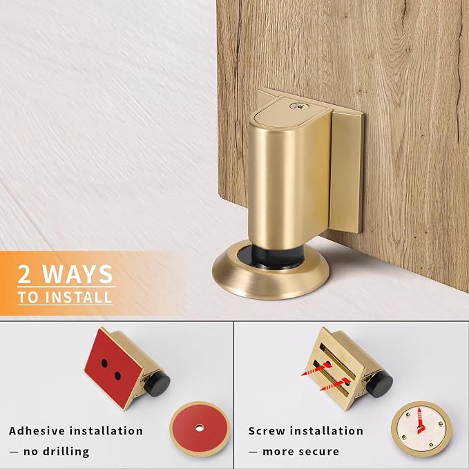 Bak Bo Magnetic Door Stoppers 1 Pack Bottom of Door Holder Keep Door Open No - Image 4