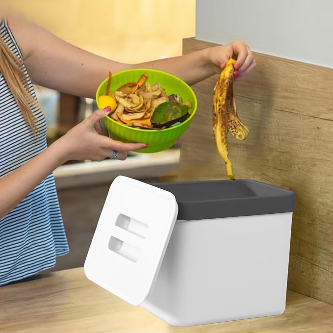 Kitchen Compost Bin Countertop, LALASTAR Hanging Trash Can by LALASTAR