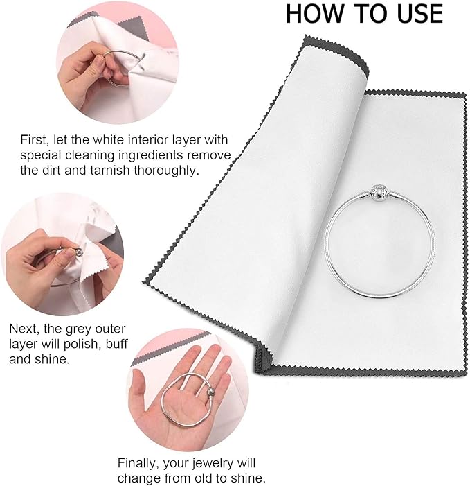 SEVENWELL Silver Polishing Cloth, Jewelry Cleaner Cloth - Image 5