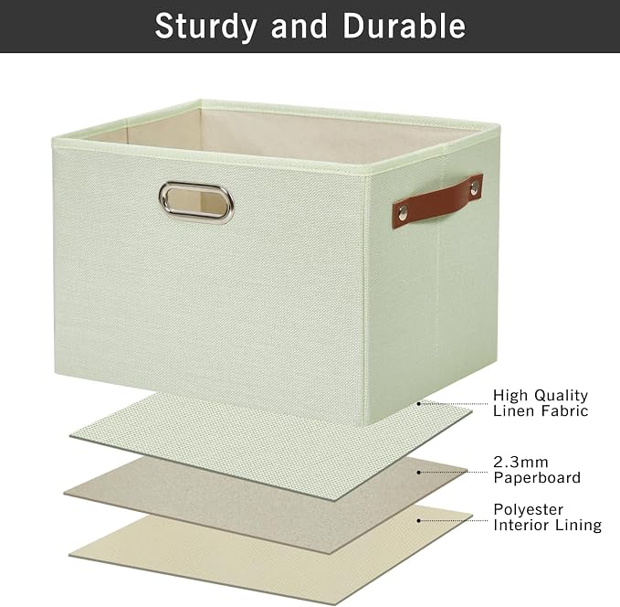 Large 3-Pack Foldable Fabric Storage Bins - Image 6