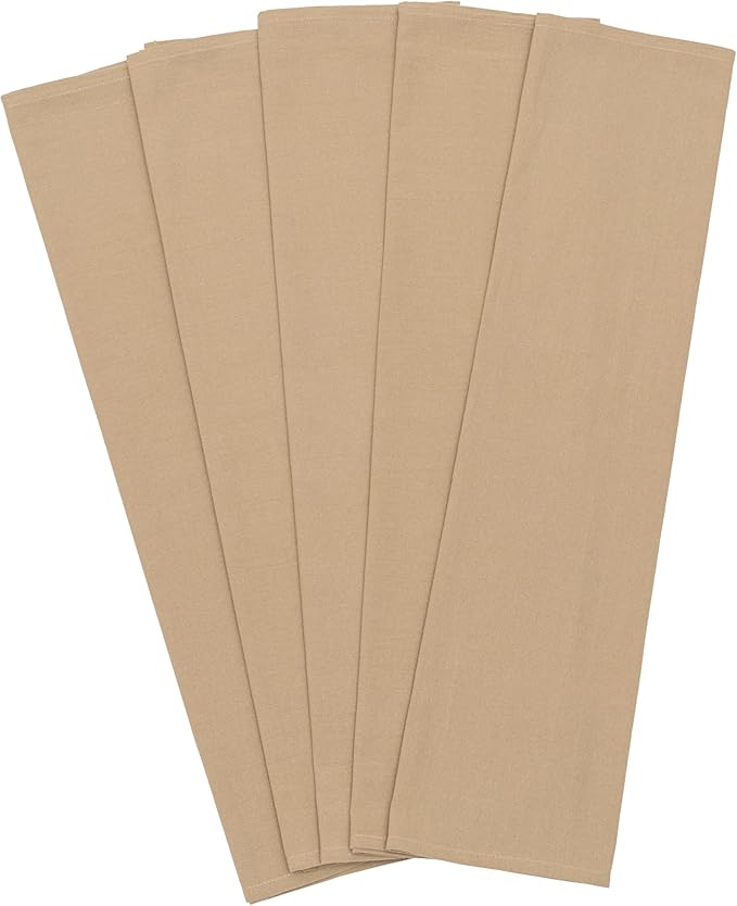 Beige Flour Sack Tea Towels by OrganicCottonMart