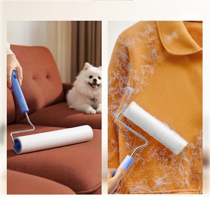 Large Lint Rollers for Pet Hair Extra Sticky, 9.45''/6.3"Pet Hair Removal Tool - Image 6