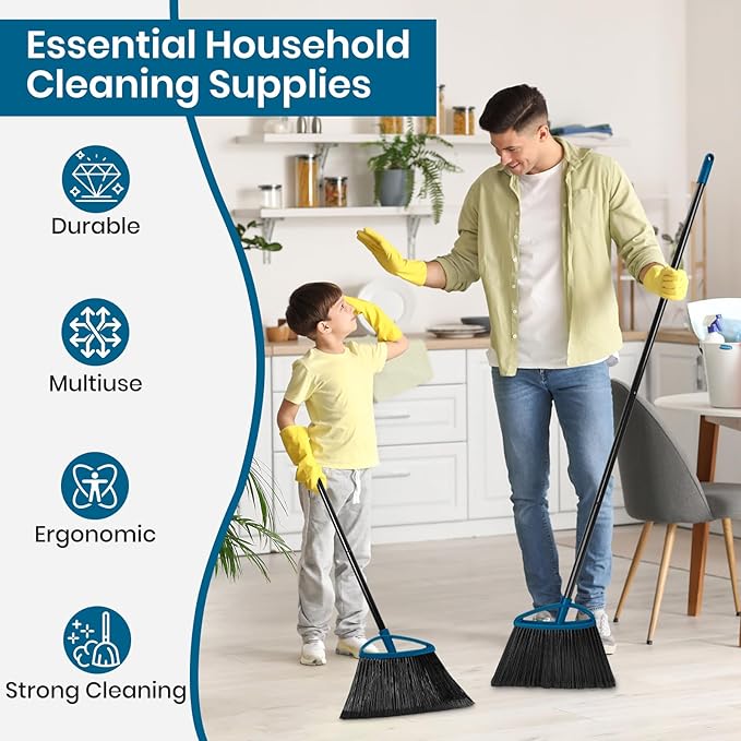 MAVRIZ 3 Pack Heavy Duty Broom Outdoor - Image 5