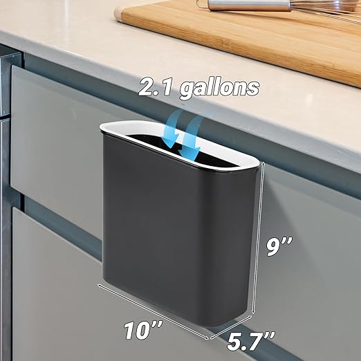 Skyflame 2.1 Gallon Magnetic Garbage Can, BBQ Grills Utensils Organizer Holder - Image 2