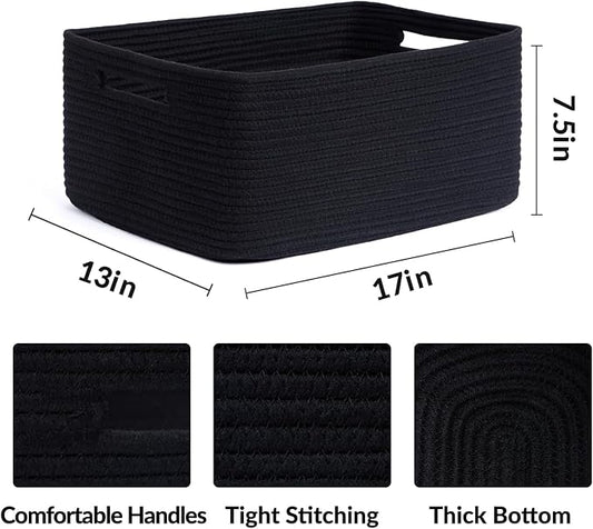 Large Storage Baskets for Shelves, Closet Organizers Bins for Clothes Blanket - Image 2