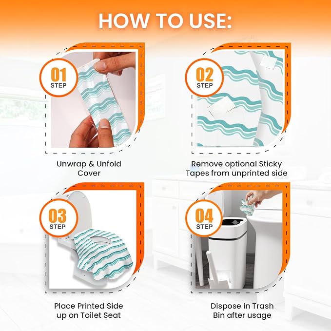 20 Extra Large Toilet Seat Covers Disposable - Image 5