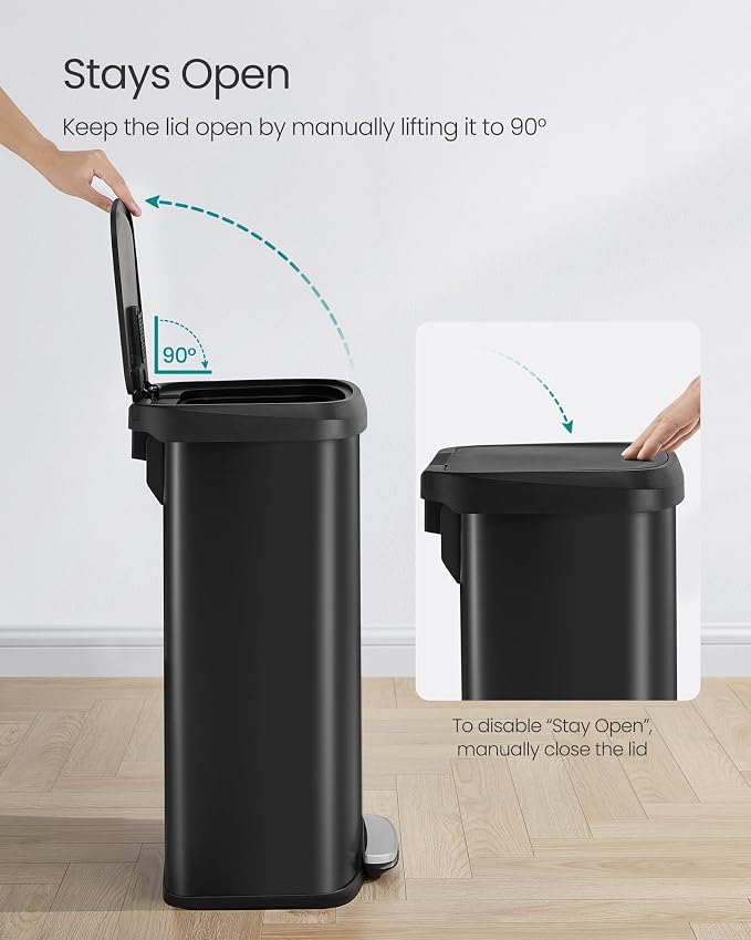 SONGMICS Kitchen Trash Can, 21 Gallon Stainless Steel Garbage Can, - Image 6