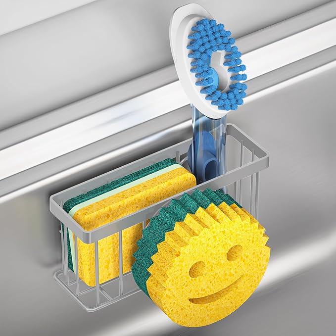 Sponge Holder Smiley Face, Sink Caddy, Sink Organizer Sponge Holder by MURLONG