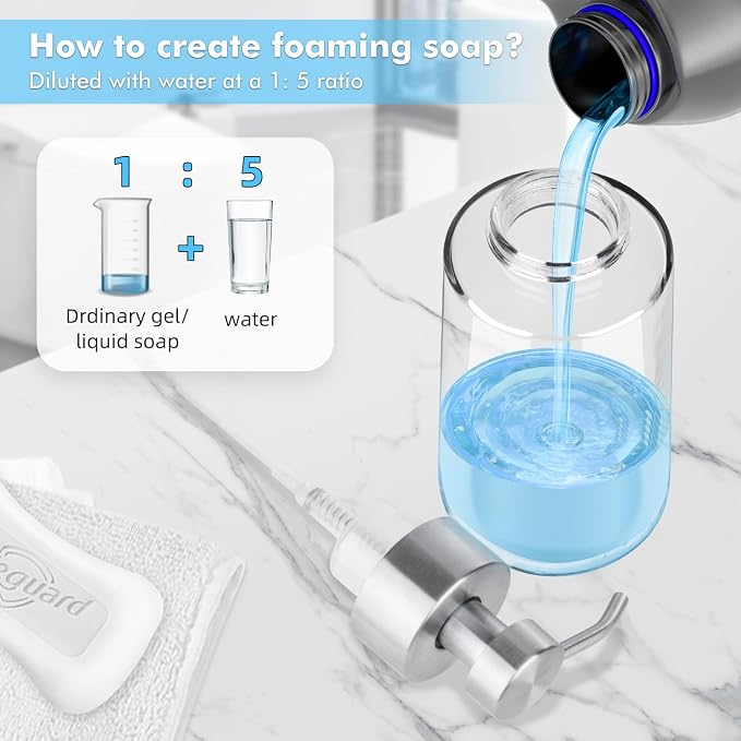2 Pack Glass Foaming Soap Dispenser - Image 4