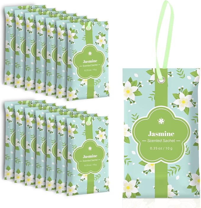 SCENTORINI Scented Sachets for Drawers and Closets, Jasmine Scent 14 Pack by SCENTORINI