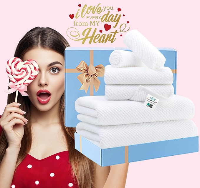 VOOVA & MOVAS White Towels Bathroom Sets - Image 6