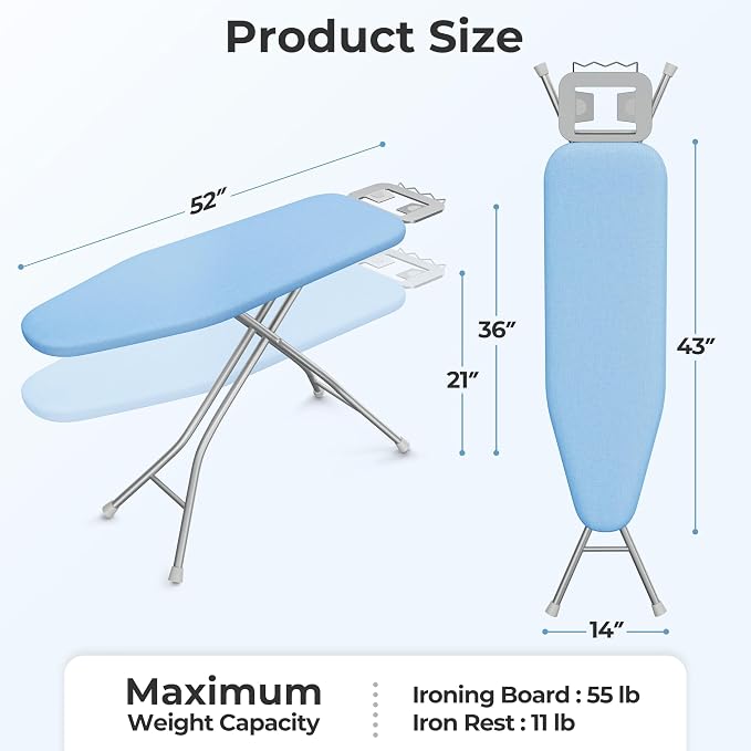 Yaheetech Foldable Ironing Board, Heavy Duty Iron Board - Image 3