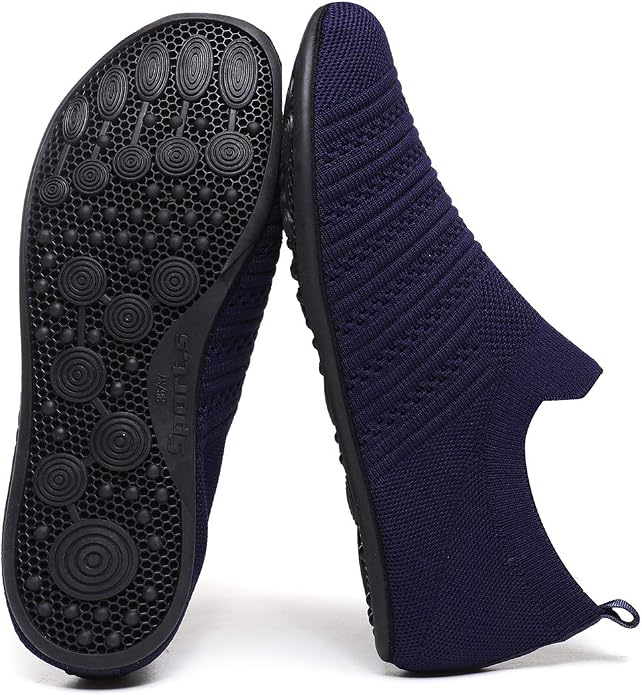 QZKDM Lightweight Slip on Grip Indoor House Slippers Barefoot Non Slip Home - Image 6