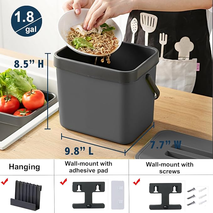 Kitchen Compost Bin, LALASTAR Food Waste Bin - Image 2