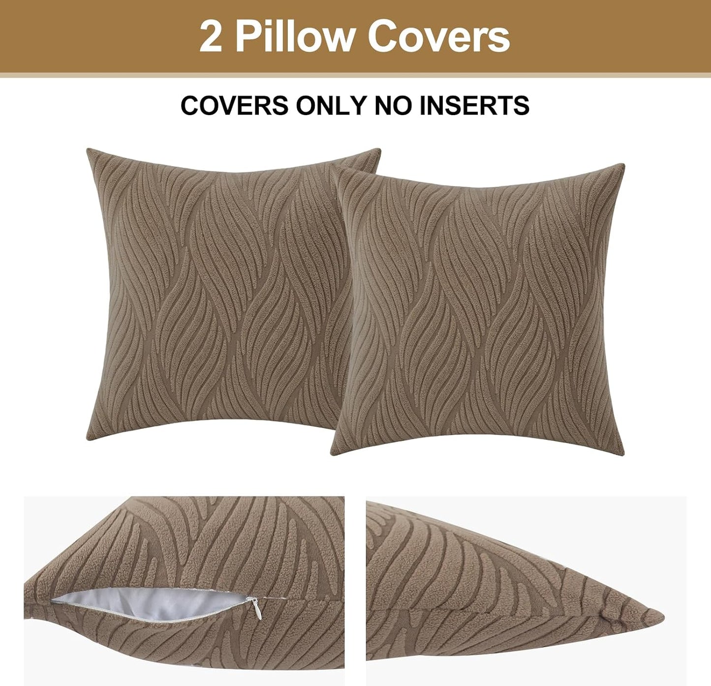 RV Couch Covers for Sofa Bed with 2 Pillow Covers, 2-Piece Backrest and Seat Slip Covers, for Jackknife Sofa, RV Furniture Cover (Brown)