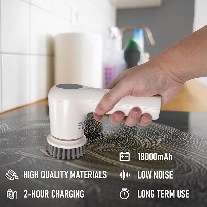 Electric Spin Scrubber, Cordless Cleaning Brush Scrubber - Image 3