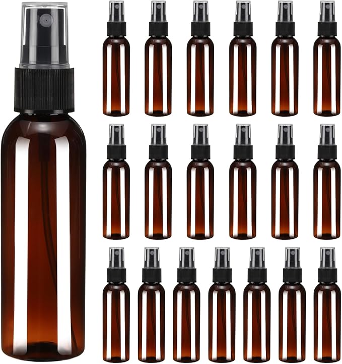 uxcell 20 Pack Spray Bottles, 2Oz/60ML Reusable Clear Empty Mist Plastic Mini by uxcell