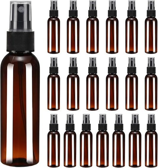 uxcell 20 Pack Spray Bottles, 2Oz/60ML Reusable Clear Empty Mist Plastic Mini by uxcell