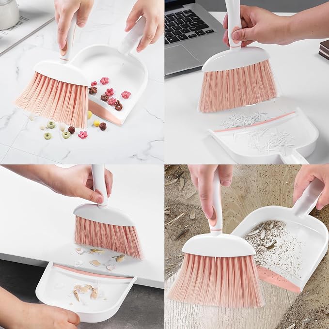 NACENA Small Dust Pan and Brush Set, Mini Broom and Dustpan Set Small Hand - Image 5