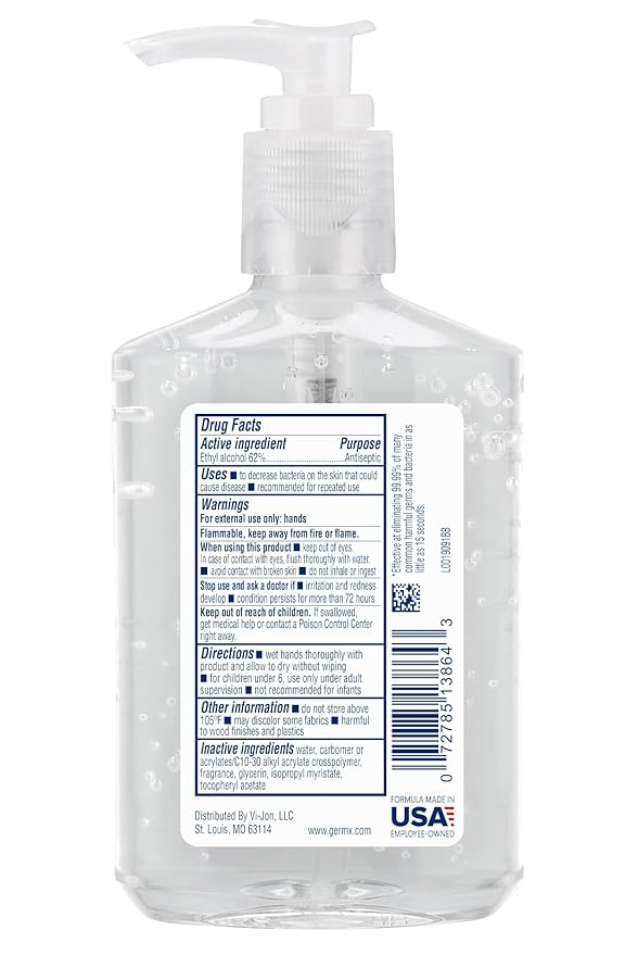 Germ-X Original Hand Sanitizer, Non-Drying Moisturizing Gel - Image 3