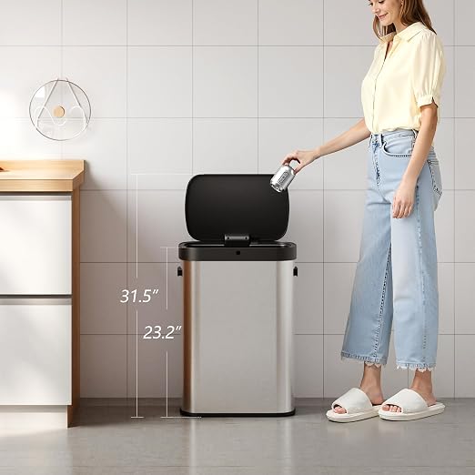 WLIVE 13 Gallon Trash Can, 50 Liter Large Capacity Motion Sensor Automatic - Image 8
