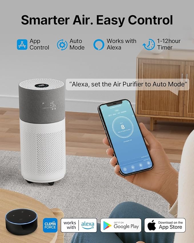CleanForce Air Purifier for Home Large Room up to 2550 ft², Swiss Sanitized - Image 8
