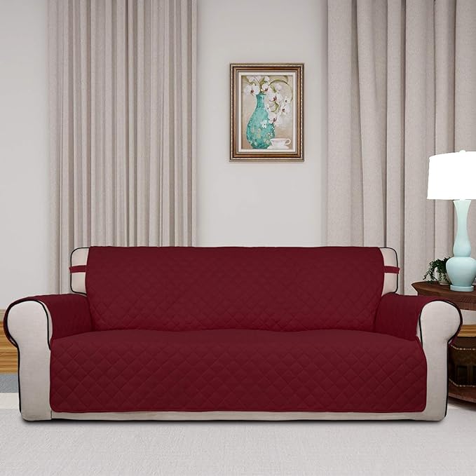 PureFit Reversible Quilted Sofa Cover, Water Resistant Slipcover Furniture - Image 2