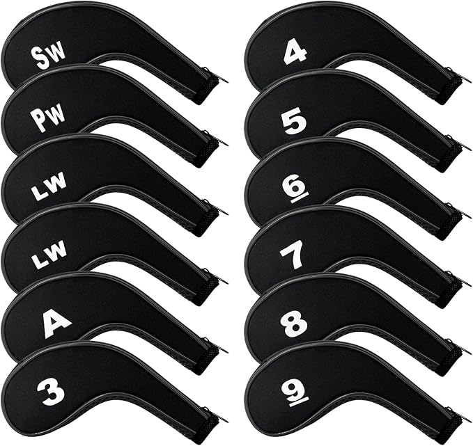Golf 12pcs Thick Synthetic Golf Iron Head Covers Set Headcover Fit All Brands by Unknown