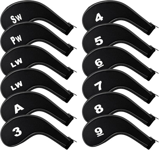 Golf 12pcs Thick Synthetic Golf Iron Head Covers Set Headcover Fit All Brands by Unknown