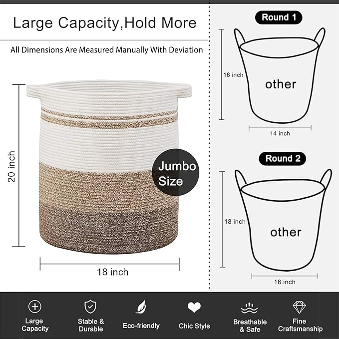 OIAHOMY 80L Laundry Baskets Hamper - Image 5