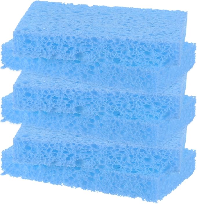 6-Pack Kitchen Sponges, Condense Eco Cellulose Non-Scratch Scrub Heavy Sponge by MMETERXITY