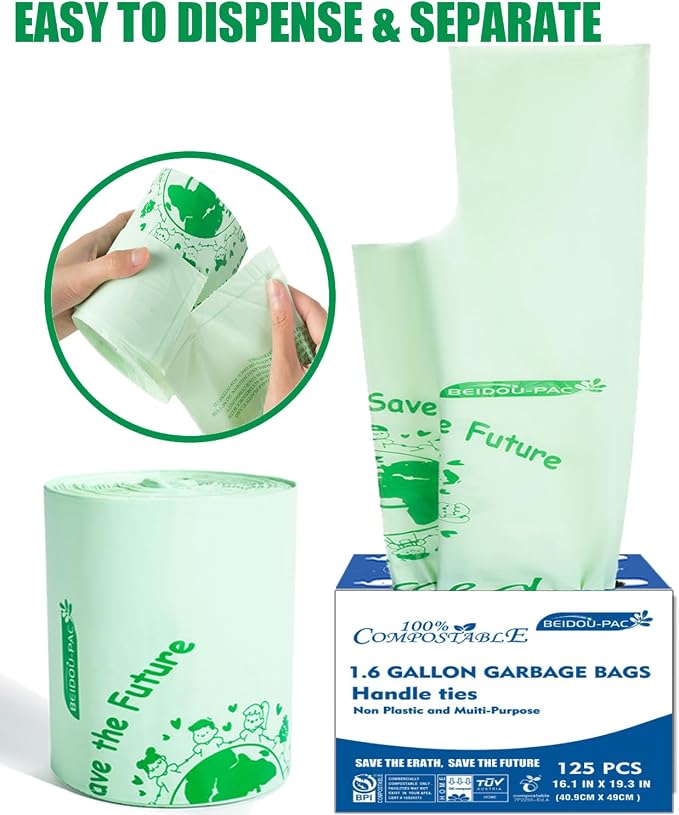 1.6 Gallon Compostable Trash Bags - Image 8