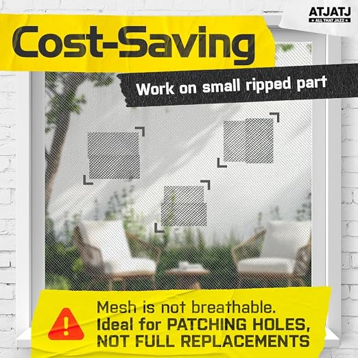2in x 30ft Window Screen Repair Tape, Screen Door Replacement Kit, Mosquito Net - Image 9