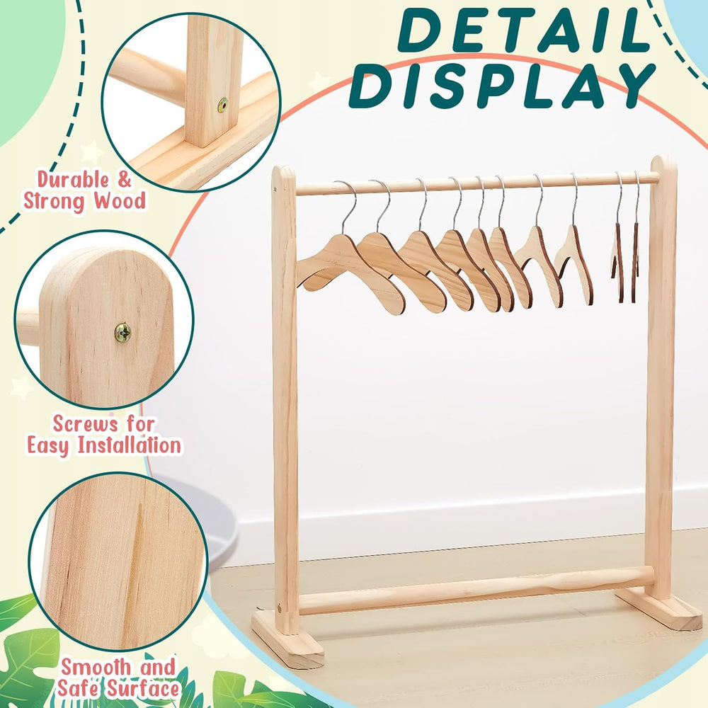 Barydat 2 Pcs Small Wooden Rack Dress up Storage 22.1 W x 9.5 D x 24.4 H Mini...