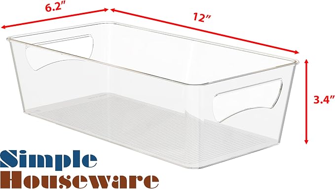 Simple Houseware Kitchen Can Organizer Clear Bin - Image 2