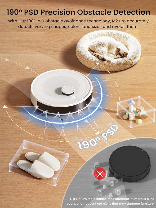 Lefant LiDAR Robot Vacuum and Mop, 45-Day Self-Emptying, 190° PSD Obstacle - Image 4